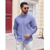 COOFANDY Mens Long Sleeve Button Down Shirt Casual Untucked Shirts for Men Oxford Dress Shirts(Royal Blue)