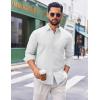 COOFANDY Mens Long Sleeve Button Down Shirt Casual Untucked Shirts for Men Oxford Dress Shirts(White)