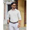 COOFANDY Mens Long Sleeve Button Down Shirt Casual Untucked Shirts for Men Oxford Dress Shirts(White)