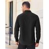 COOFANDY Men’s Long Sleeve Casual Button Down Shirts Untucked Shirts for Men Regular Fit Dress Shirt(Black)