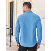 COOFANDY Men’s Long Sleeve Casual Button Down Shirts Untucked Shirts for Men Regular Fit Dress Shirt(Blue)