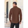 COOFANDY Men’s Long Sleeve Casual Button Down Shirts Untucked Shirts for Men Regular Fit Dress Shirt(Brown)