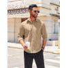 COOFANDY Men’s Long Sleeve Casual Button Down Shirts Untucked Shirts for Men Regular Fit Dress Shirt(Khaki)