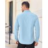 COOFANDY Men’s Long Sleeve Casual Button Down Shirts Untucked Shirts for Men Regular Fit Dress Shirt(Light Blue)