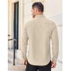 COOFANDY Men’s Long Sleeve Casual Button Down Shirts Untucked Shirts for Men Regular Fit Dress Shirt(Light Khaki)