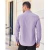 COOFANDY Men’s Long Sleeve Casual Button Down Shirts Untucked Shirts for Men Regular Fit Dress Shirt(Light Purple)