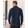 COOFANDY Men’s Long Sleeve Casual Button Down Shirts Untucked Shirts for Men Regular Fit Dress Shirt(Navy Blue)