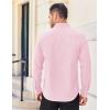 COOFANDY Men’s Long Sleeve Casual Button Down Shirts Untucked Shirts for Men Regular Fit Dress Shirt(Pink)