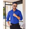 COOFANDY Men’s Long Sleeve Casual Button Down Shirts Untucked Shirts for Men Regular Fit Dress Shirt(Royal Blue)