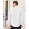 COOFANDY Men’s Long Sleeve Casual Button Down Shirts Untucked Shirts for Men Regular Fit Dress Shirt(White)