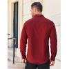 COOFANDY Men’s Long Sleeve Casual Button Down Shirts Untucked Shirts for Men Regular Fit Dress Shirt(Wine Red)
