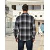 COOFANDY Men’s Long Sleeve Flannel Shirts Jacket Fashion Plaid Jackets Casual Button Down Shirt with Pockets(Black)