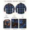COOFANDY Men’s Long Sleeve Flannel Shirts Jacket Fashion Plaid Jackets Casual Button Down Shirt with Pockets(Black Blue)