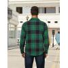 COOFANDY Men’s Long Sleeve Flannel Shirts Jacket Fashion Plaid Jackets Casual Button Down Shirt with Pockets(Black Green)
