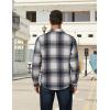 COOFANDY Men’s Long Sleeve Flannel Shirts Jacket Fashion Plaid Jackets Casual Button Down Shirt with Pockets(Blue Yellow-line)