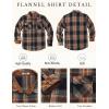 COOFANDY Men’s Long Sleeve Flannel Shirts Jacket Fashion Plaid Jackets Casual Button Down Shirt with Pockets(Brown)