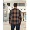 COOFANDY Men’s Long Sleeve Flannel Shirts Jacket Fashion Plaid Jackets Casual Button Down Shirt with Pockets(Brown)
