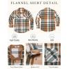 COOFANDY Men’s Long Sleeve Flannel Shirts Jacket Fashion Plaid Jackets Casual Button Down Shirt with Pockets(Green)