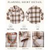 COOFANDY Men’s Long Sleeve Flannel Shirts Jacket Fashion Plaid Jackets Casual Button Down Shirt with Pockets(Light Khaki)