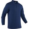 COOFANDY Men’s Long Sleeve Polo Shirts Quick Dry Moisture Wicking Lightweight Golf Shirts Casual Collared Shirt(Navy Blue)