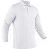 COOFANDY Men’s Long Sleeve Polo Shirts Quick Dry Moisture Wicking Lightweight Golf Shirts Casual Collared Shirt(White)