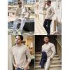 COOFANDY Mens Long Sleeve Shirts Thermal T-Shirt Slim Fit Crewneck Sweater Knitted Pullover Shirt(Beige)
