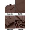 COOFANDY Mens Long Sleeve Wrinkle Free Shirts Casual Button Down Stretch Dress Shirt with Pocket(Brown)