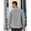 COOFANDY Mens Long Sleeve Wrinkle Free Shirts Casual Button Down Stretch Dress Shirt with Pocket(Light Grey)