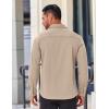 COOFANDY Mens Long Sleeve Wrinkle Free Shirts Casual Button Down Stretch Dress Shirt with Pocket(Light Khaki)