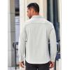 COOFANDY Mens Long Sleeve Wrinkle Free Shirts Casual Button Down Stretch Dress Shirt with Pocket(White)