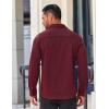 COOFANDY Mens Long Sleeve Wrinkle Free Shirts Casual Button Down Stretch Dress Shirt with Pocket(Wine Red)