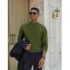 COOFANDY Mens Mock Turtleneck Sweater Long Sleeve Basic Thermal Undershirt Slim Fit Lightweight Pullover Sweaters(Army Green)