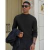 COOFANDY Mens Mock Turtleneck Sweater Long Sleeve Basic Thermal Undershirt Slim Fit Lightweight Pullover Sweaters(Black)