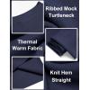 COOFANDY Mens Mock Turtleneck Sweater Long Sleeve Basic Thermal Undershirt Slim Fit Lightweight Pullover Sweaters(Navy Blue)