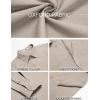 COOFANDY Mens Oxford Shirt Long Sleeve Casual Button Down Shirts Soild Dress Shirts with Pocket(Khaki)