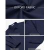 COOFANDY Mens Oxford Shirt Long Sleeve Casual Button Down Shirts Soild Dress Shirts with Pocket(Navy Blue)