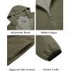COOFANDY Men’s Packable Rain Jacket Lightweight Waterproof Raincoat with Hood Travel Hiking Golf Windbreaker(Army Green)