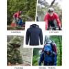 COOFANDY Men’s Packable Rain Jacket Lightweight Waterproof Raincoat with Hood Travel Hiking Golf Windbreaker(Dark Blue)