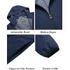 COOFANDY Men’s Packable Rain Jacket Lightweight Waterproof Raincoat with Hood Travel Hiking Golf Windbreaker(Dark Blue)