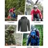 COOFANDY Men’s Packable Rain Jacket Lightweight Waterproof Raincoat with Hood Travel Hiking Golf Windbreaker(Dark Gray)