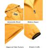 COOFANDY Men’s Packable Rain Jacket Lightweight Waterproof Raincoat with Hood Travel Hiking Golf Windbreaker(Golden Yellow)
