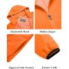 COOFANDY Men’s Packable Rain Jacket Lightweight Waterproof Raincoat with Hood Travel Hiking Golf Windbreaker(Orange)