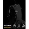 COOFANDY Men’s Packable Rain Jacket Lightweight Waterproof Raincoat with Hood Travel Hiking Golf Windbreaker(Solid Black)