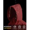 COOFANDY Men’s Packable Rain Jacket Lightweight Waterproof Raincoat with Hood Travel Hiking Golf Windbreaker(Wine Red)