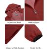 COOFANDY Men’s Packable Rain Jacket Lightweight Waterproof Raincoat with Hood Travel Hiking Golf Windbreaker(Wine Red)
