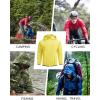 COOFANDY Men’s Packable Rain Jacket Lightweight Waterproof Raincoat with Hood Travel Hiking Golf Windbreaker(Yellow)
