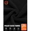 COOFANDY Men’s Polar Fleece Jacket Lightweight Full Zip Jackets Outdoor Hiking Casual Soft Warm Coat With Pockets(Black)