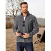 COOFANDY Men’s Polar Fleece Jacket Lightweight Full Zip Jackets Outdoor Hiking Casual Soft Warm Coat With Pockets(Medium Grey)