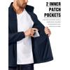 COOFANDY Men’s Polar Fleece Jacket Lightweight Full Zip Jackets Outdoor Hiking Casual Soft Warm Coat With Pockets(Navy Blue)
