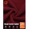 COOFANDY Men’s Polar Fleece Jacket Lightweight Full Zip Jackets Outdoor Hiking Casual Soft Warm Coat With Pockets(Wine Red)